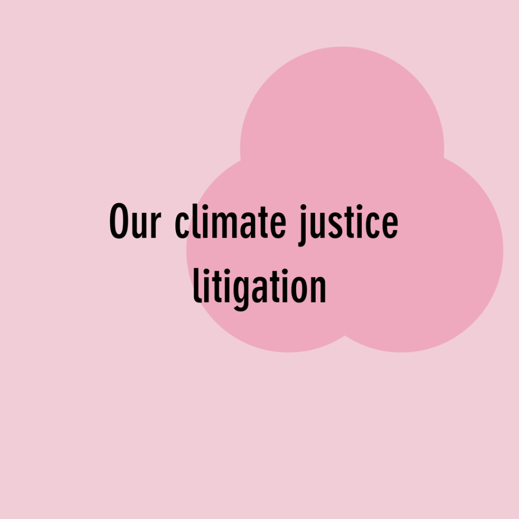 Our climate justice litigation